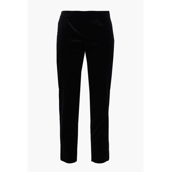 Piazza Sempione - Honia - Velvet Tapered Pants - Black - Picture 2 of 13